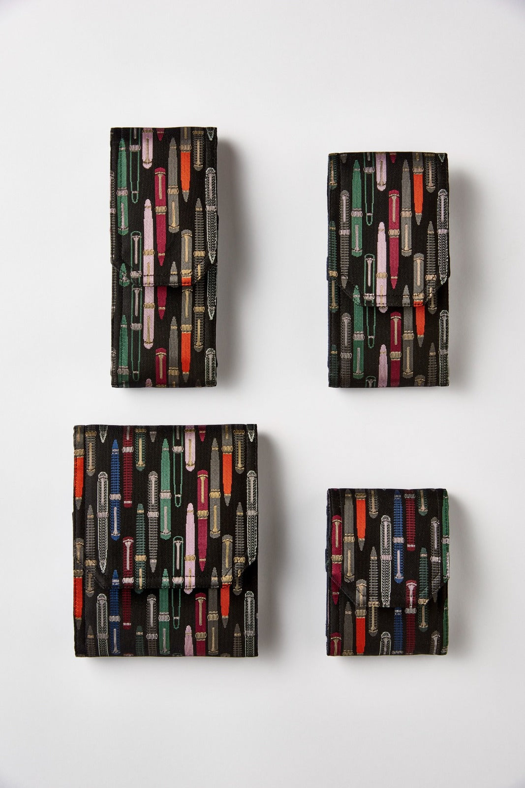 フラップ付き ペンケース 万年筆柄