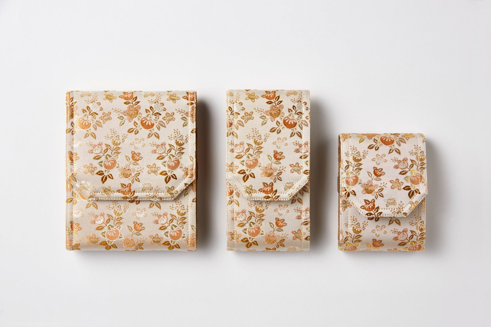 フラップ付き ペンケース 本金 橘柄