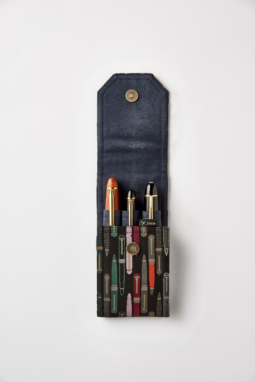 フラップ付き ペンケース 万年筆柄